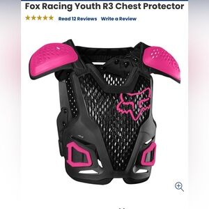 Fox Racing R3 Youth Chest Protector - Pink